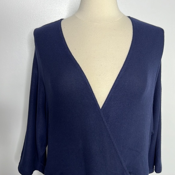 NWT Torrid women’s navy blue hacci wrap jersey knit dress size 4X - Picture 4 of 11